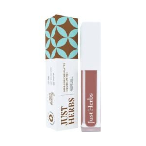 Just Herbs Ayurvedic Matte Liquid Lipstick with Long Lasting, Hydrating, Almond Glaze 2ml