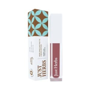 Just Herbs Ayurvedic Matte Liquid Lipstick with Long Lasting, Hydrating, Rosewood Pink 2ml