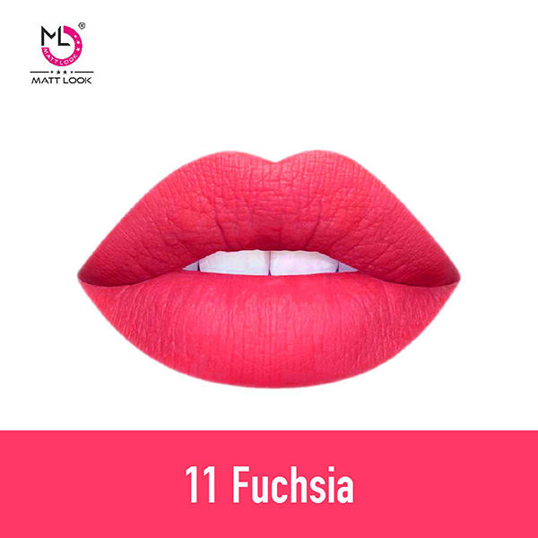 Matt Look Lip Makeup Temptation Liquid Matte Lipstick, Fuchsia 3.5gm