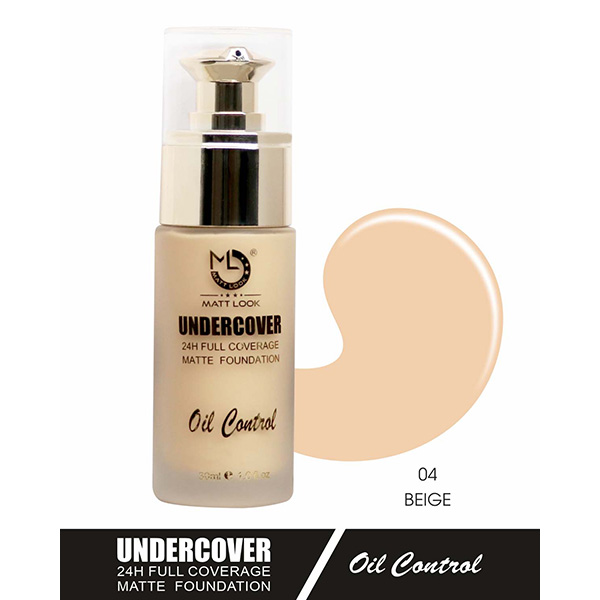 Matt Look Undercover 24H Full Coverage Matte Foundation, Oil Control Beige 30ml