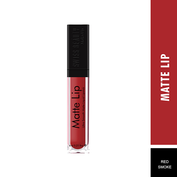 Swiss Beauty Ultra Smooth Matte Liquid Lipstick - (Red Smoke) 6 ml